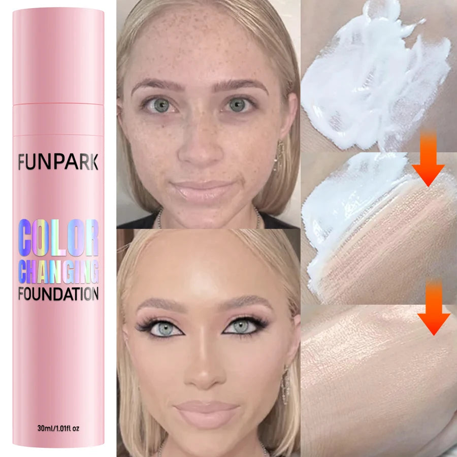 30ml Color Changing Foundation Waterproof Hydrating Transfer-proof Skin Tone Adjust Brightening Korean Makeup Gifts Lightweight - AliExpress 66