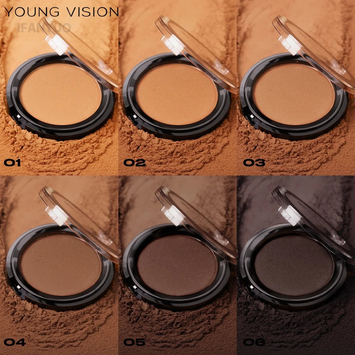 Dark Skin Matte Mineral Finishing Bronzer Contour Oil-control Long-lasting 5IN1 Hairline Concealer Nose Shadow Powder Palette - AliExpress 66