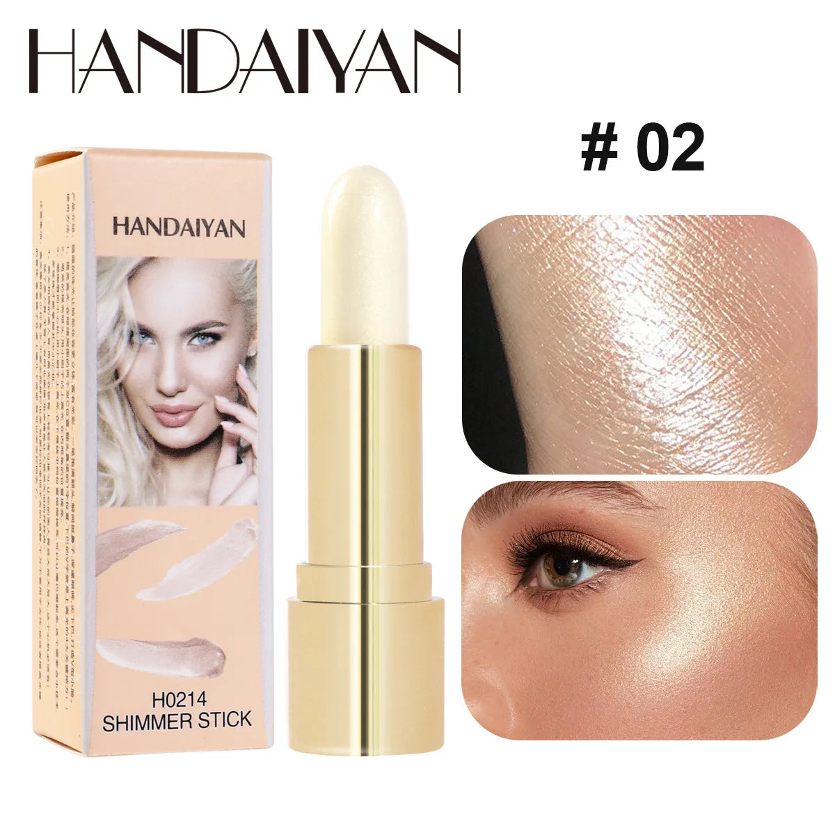 3 Color Highlighter Stick Portable Face Contour Natural Shimmer Glow Long-Lasting Cream Highlighter for Cheekbones Nose - AliExpress 66