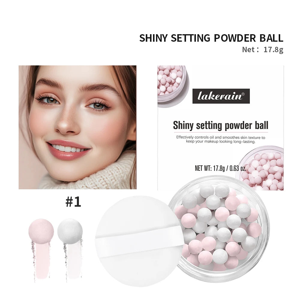 Pearl Ball Setting Powder Ball Face Ball Powder Matte Translucent Setting Powder Cosmetics Oil-control Velvety Lasting Makeup - AliExpress 66