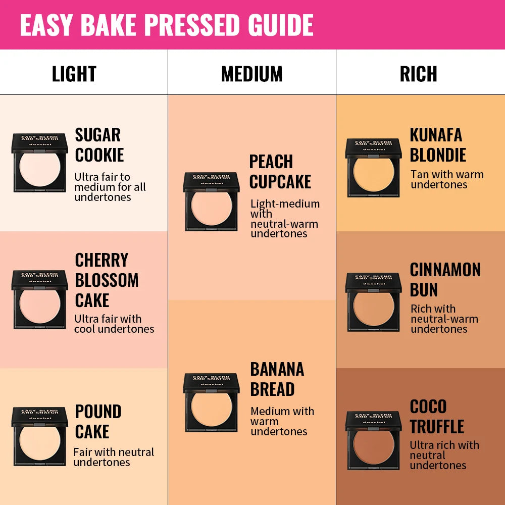Pressed Brightening Setting Powder Long-lasting Matte Finish Ultra Fine Powder 12h Oil Control Setting Powder For All Skin Type