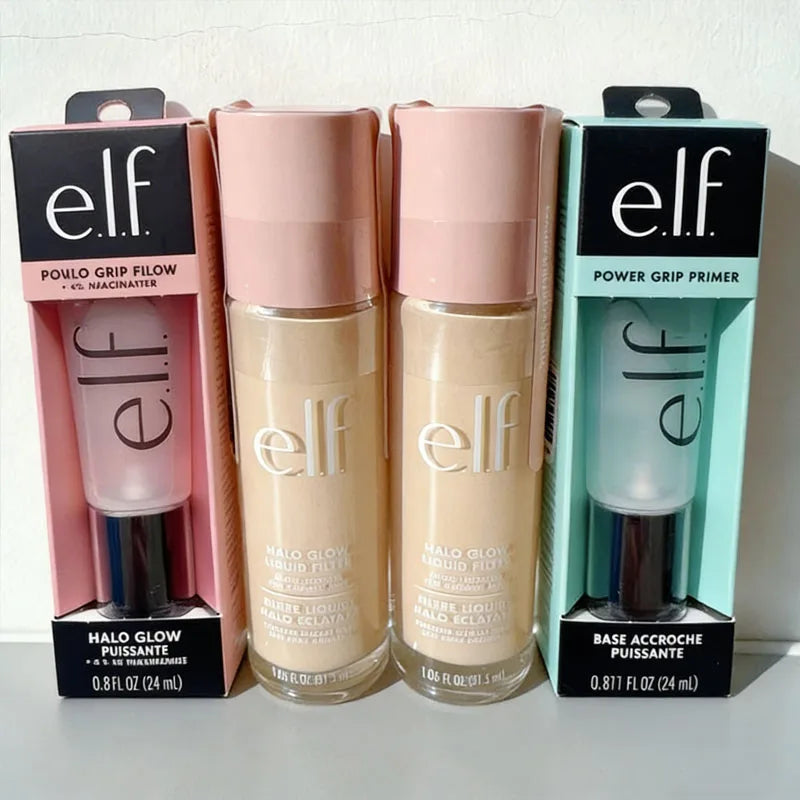 Elf 4 colors Foundation Liquid Lightweight Moisturizing Brightening Naturally Covers Makeup Primer Gel Based Hydrating Cosmetics