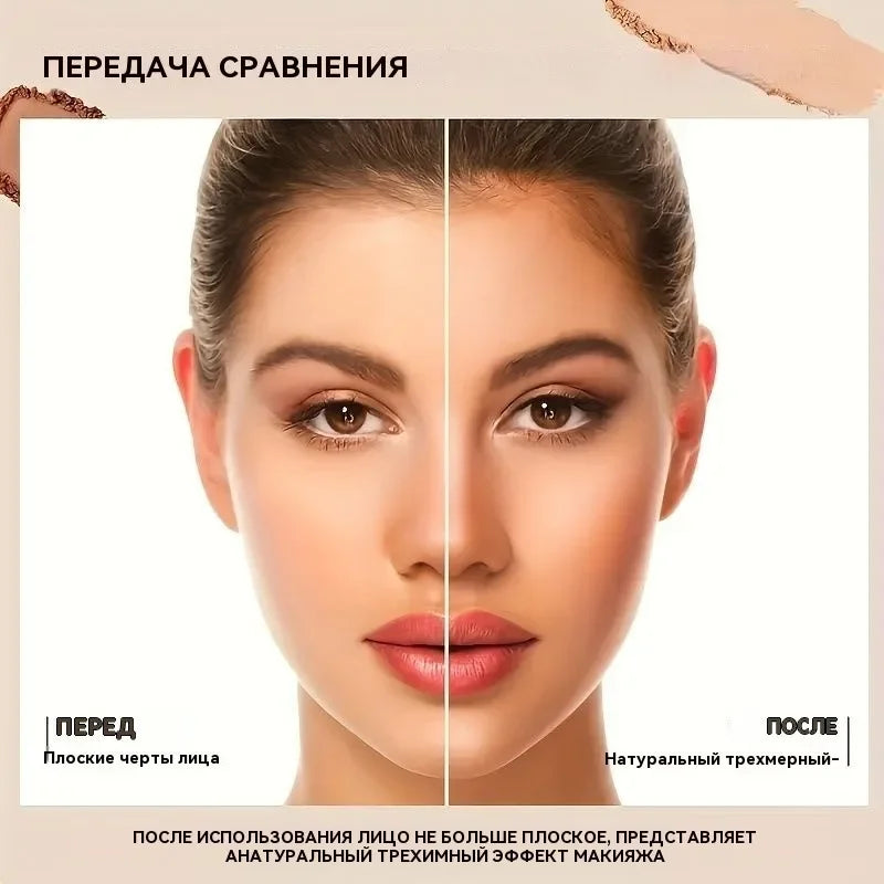 4 Colors Professional Highlighter & Contour Palette 3D Matte Face Bronzer Makeup Set for Enhanced Facial Features - AliExpress 66