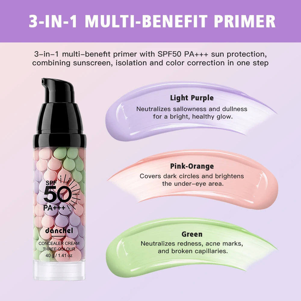 Three-Color Face Primer & Skin Care Isolation Cream Hydrating Moisturizing Smooth Skin Long Lasting Base Lightweight Facial Make - AliExpress 66
