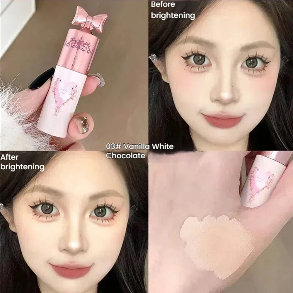 Lightweight Brightening Concealer Liquid, Matte Highlighter & Contour Stick, Natural Full Coverage Face Makeup for Dark Circles