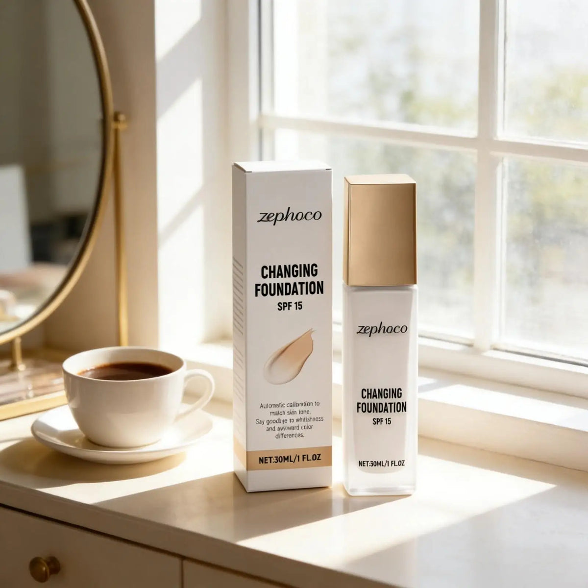 Zephoco Color Changing Foundation Spf 15 Lasting Matte Finish Deep Hydrating Makeup Match Skin Tone High Coverage Foundation - AliExpress 66