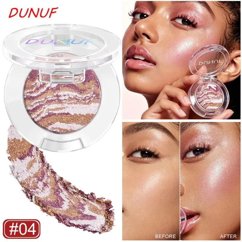 Fine Shimmer Highlighter Powder Brighten Contour Makeup Flash Pearl Marble Baked Powder Lasting Eyeshadow Blush Palette for Gift - AliExpress 66