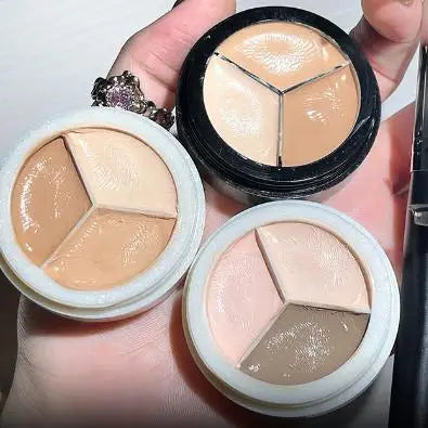 3 Colors Concealer Cream, Full Coverage Dark Circles Acne Scars Spots Tear Trough Concealer, Hydrating Brightening Face Makeup - AliExpress 66