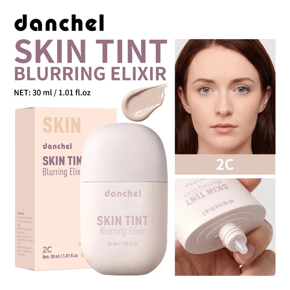 Skin Tint Blurring Elixir Hide Pores Fine Lines Even Skin Tone 12h Long-lasting Natural Finish Lightweight Breathable Skin Tint