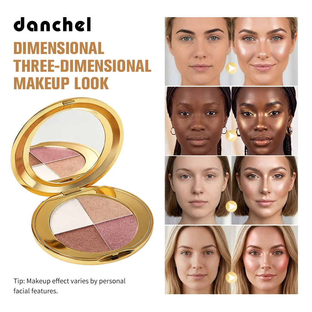 Shimmery Glow Eye & Cheek Highlighting Palette Multi-Use Shiny Makeup Highlighter Powder Long Lasting Facial Brightening Makuep - AliExpress 66