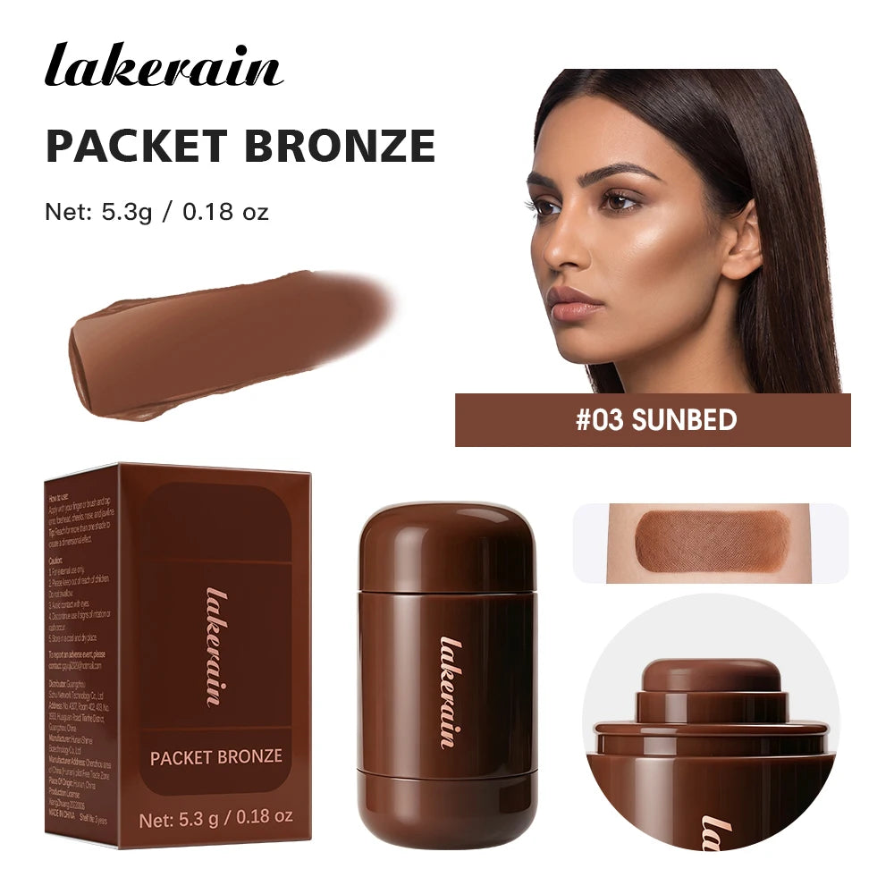 Lakerain Bronze Contour Stick Long-lasting Natural Makeup Finish Create Dimensional Effect Hydrates Smooths Skin Contour Stick - AliExpress 66