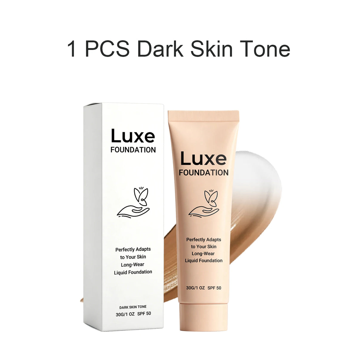 Luxe Temperature Changing Foundation Set Long Wear Liquid Makeup Skin Tone Adaptive Lightweight Natural Glow 30g SPF 50