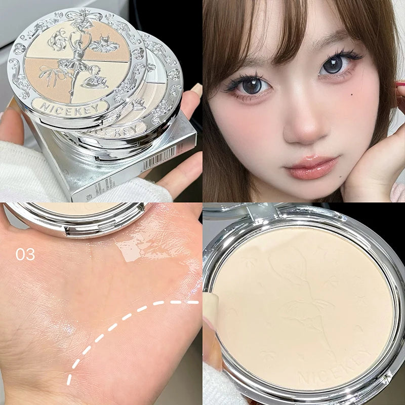 NICEKEY 3 Colors Pressed Powder Natural Makeup Face Powder Oil Control Lasting Setting Powder Smooth Finish Concealer Cosmetics - AliExpress 66