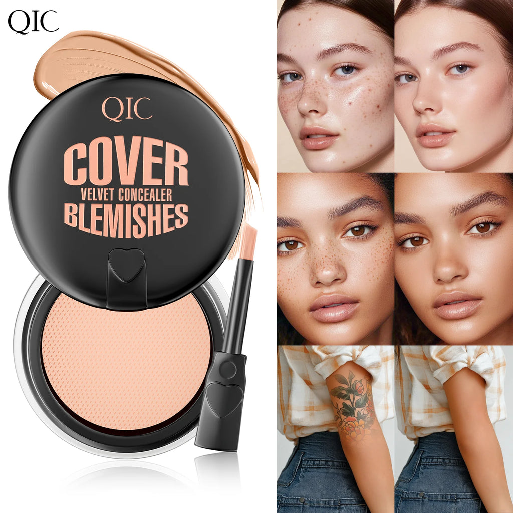 QIC Waterproof & Sweatproof Concealer Cream - Tattoo coverage, Long-Lasting Foundation, Natural,Full coverage, All Skin Types - AliExpress 66