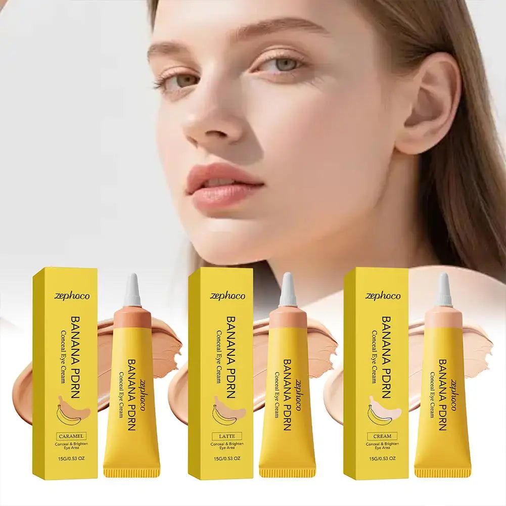 Premium Dark Circles Eye Concealer Banana Pdrn Cover Blemishes Brightener Lightweight Non-sticky Under-Eye Concealer Moisturizer
