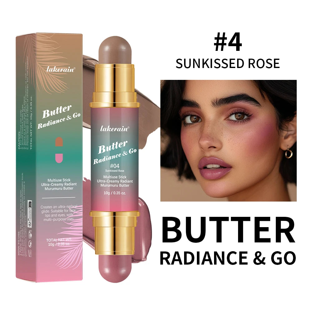 Butter Glow & Go Multiuse Stick Double-Headed Bronzer Blush Stick for Cheeks Contours Light Glossy Bronze&Pink Blusher Cosmetics - AliExpress 66