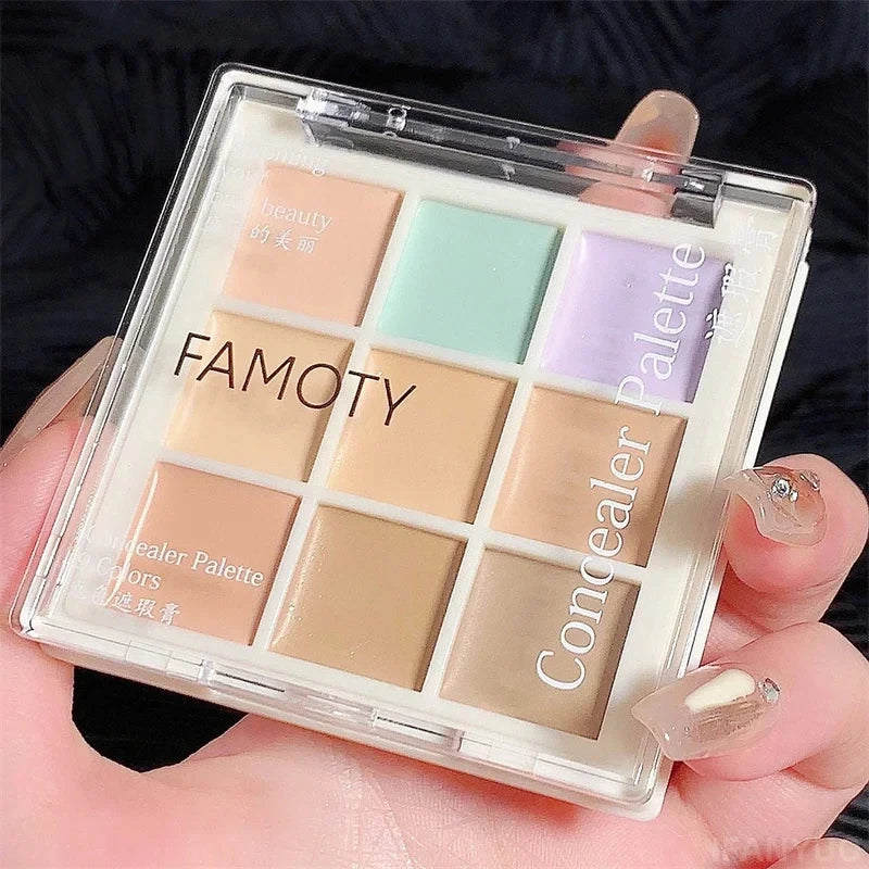6/9 Colors Concealer Palette Lasting Moisturize Concealer Cream Bronzer Contouring Brightening Highlighter Face Color Corrector