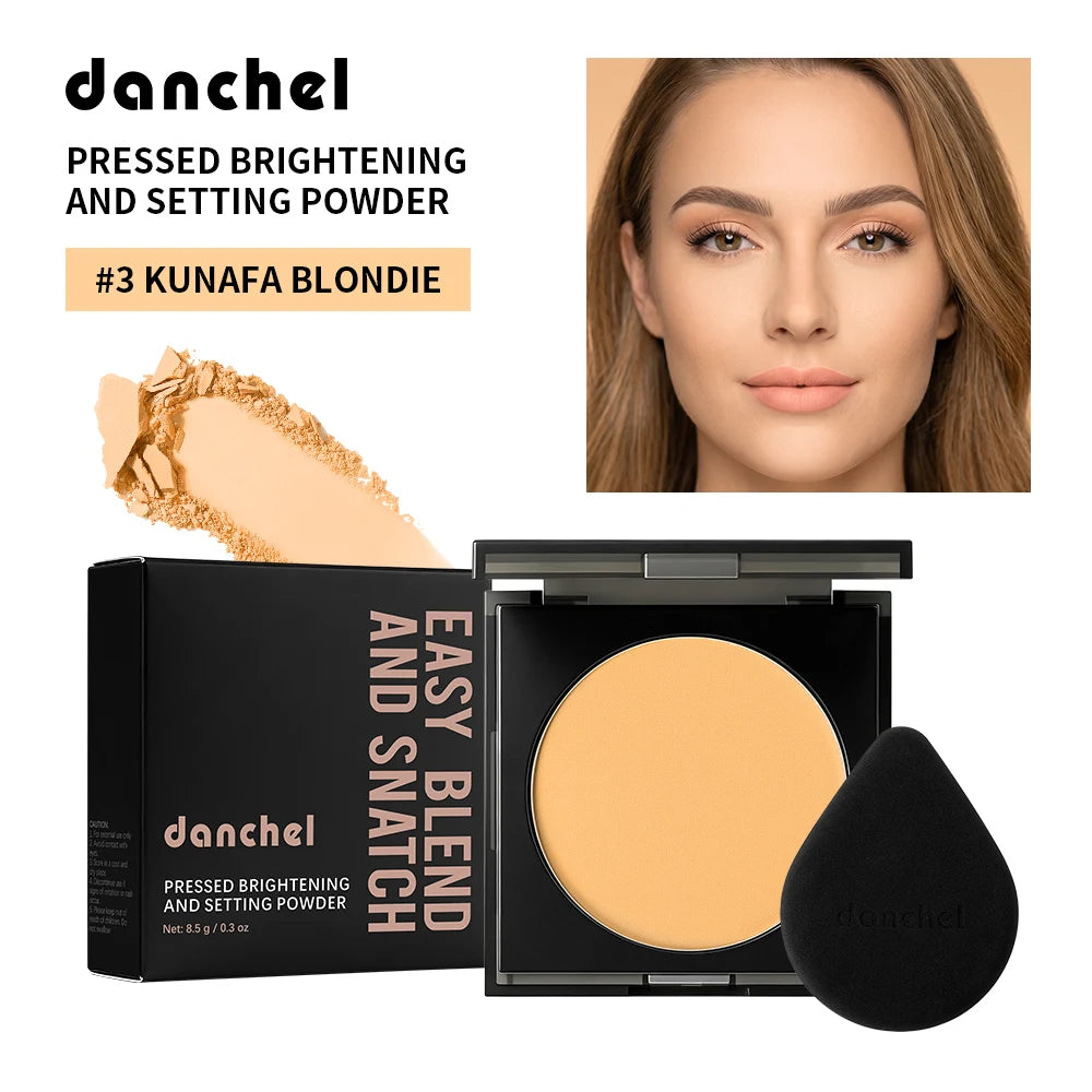 Pressed Brightening Setting Powder Long-lasting Matte Finish Ultra Fine Powder 12h Oil Control Setting Powder For All Skin Type