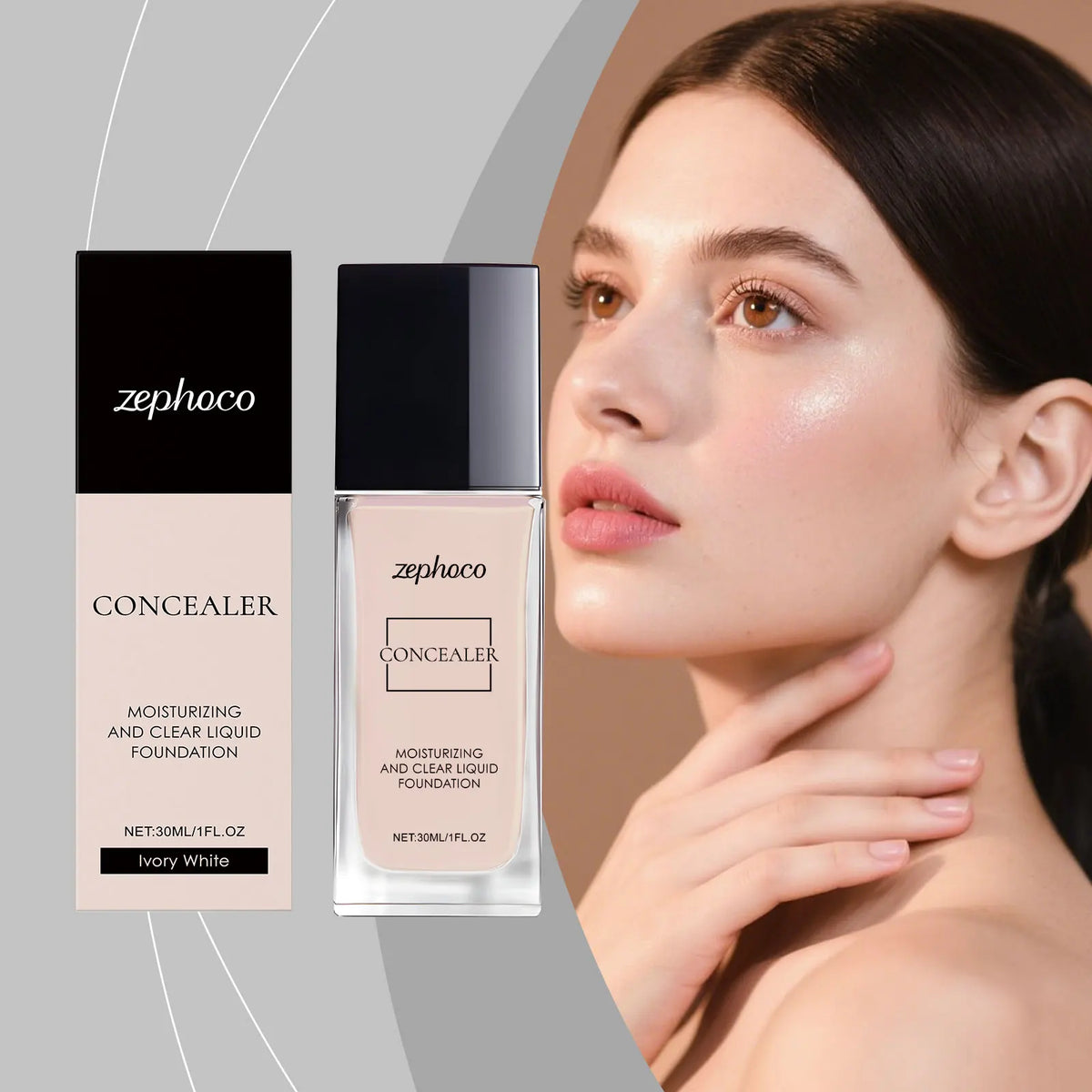 Zephoco Professional High Coverage Foundation with Hyaluronic Acid Deep Hydration Matte Makeup Base Brighten Liquid Foundation - AliExpress 66