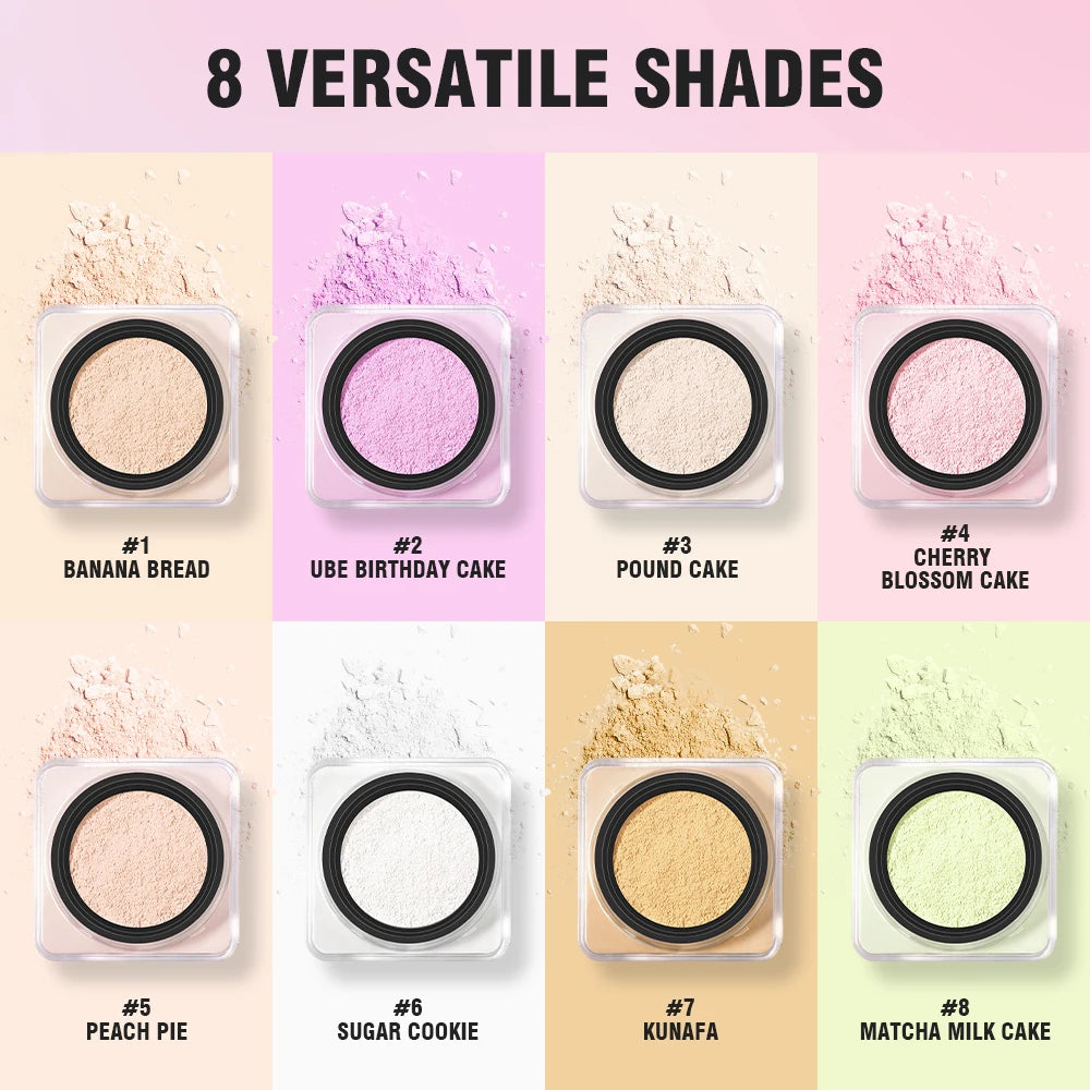 Loose Baking & Setting Powder Oil Control Sweat-proof 18h Long-lasting Wear Blurred Flaws Brighten Even Skin Tone Setting Powder