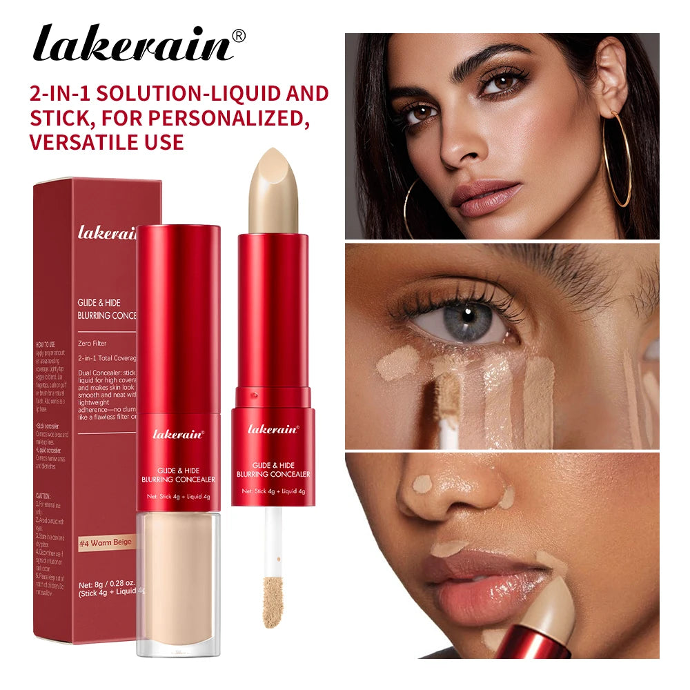 Lakerain 2 IN1 Concealer Fuzzy Stick Hydration Long Lasting Coverage Blemishes Conceals Dark Circles Liquid Concealer Cosmetics - AliExpress 66