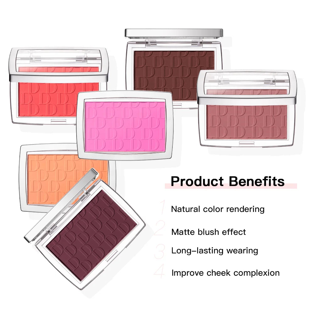 Matte Peach Blush Palette Natural Contouring 5 Shades