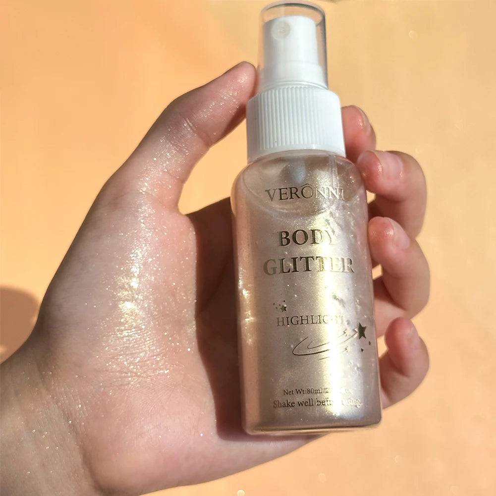 Body Shimmer Oil,Body Liquid Highlighter Facial Contour Brightening Makeup,Illuminating Liquid Highlighter for Face Body Hair - AliExpress 66