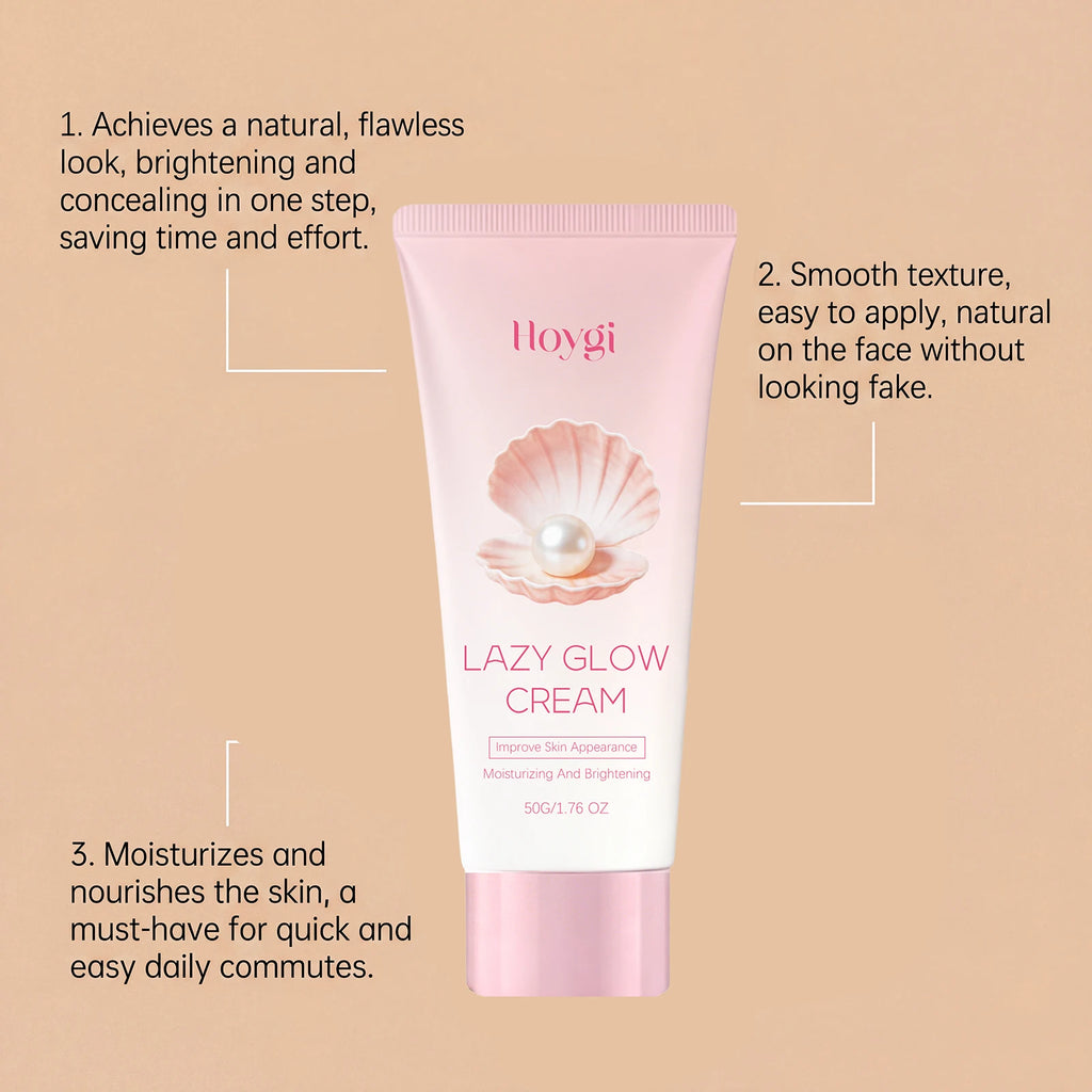 50g Lazy Face Cream Moisturizing Improve Skin Texture Enhance Smoothness Glowing Perfect Concealer Lazy Makeup Foundation Cream
