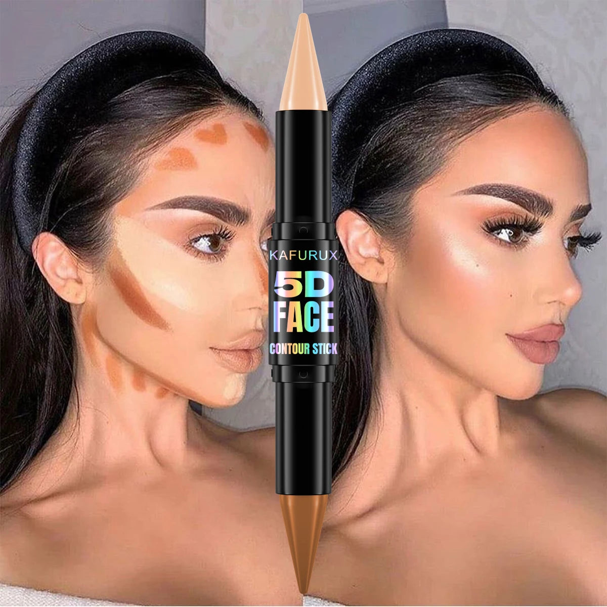 1PC Contour Stick Duo, Double-Eneed Highlight and Shadow Cream Waterproof Full Coverage Face Foundation Concealer Pen Long Lasti - AliExpress 66