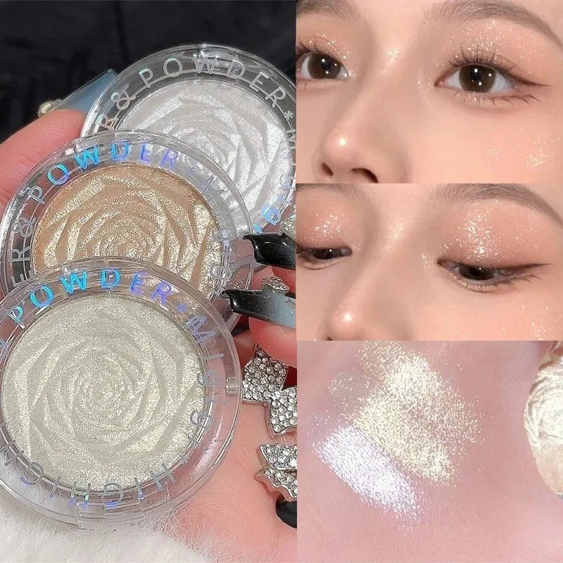 3D Rose Diamond Highlighter Powder Palette Glitter Brighten Makeup Bronzer Shimmer Luxury High Gloss Glow Face Contour Cosmetics - AliExpress 66