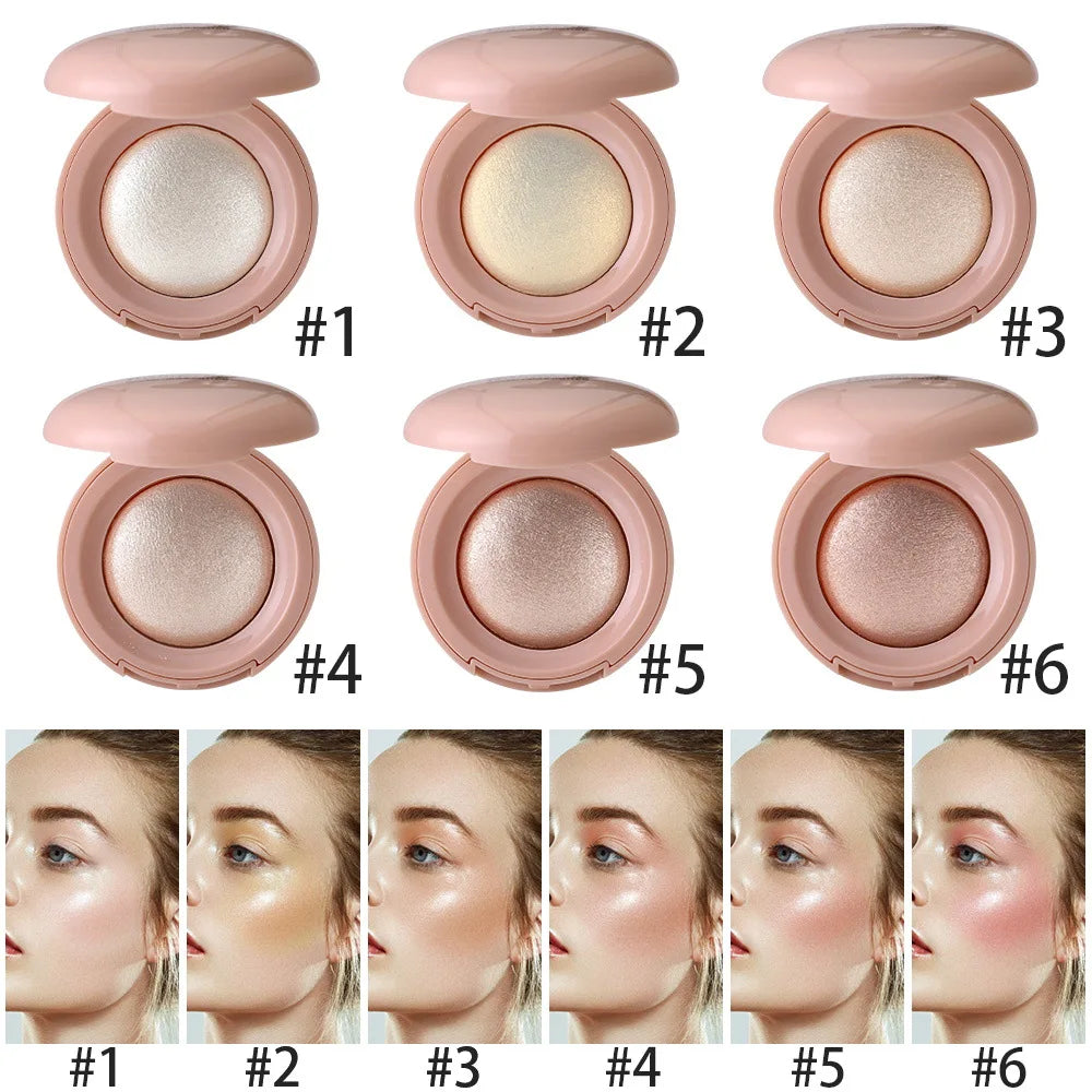 Glitter Highlight & Contour Palette Natural Brightening Three?dimensional Facial Shaping Shimmer Face Makeup Cosmetics