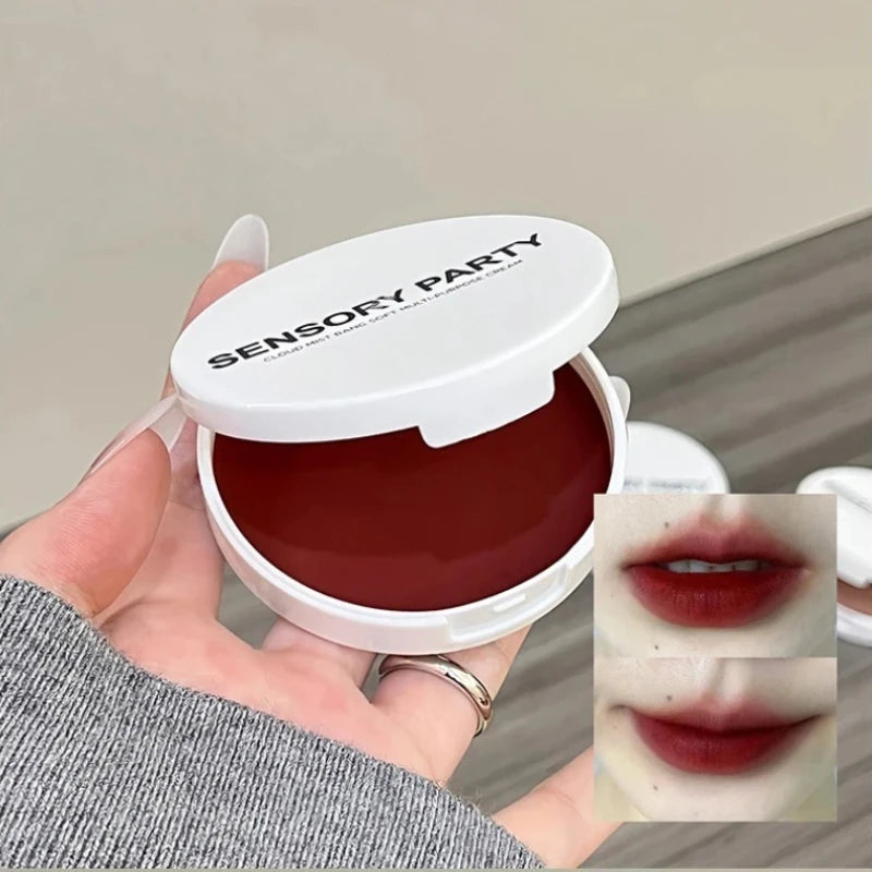 Mousse Lip and Cheek Balm Red Brown Korean Style Matte Blush & Lip Tint Cream High Pigment Moisturizing Lasting Blusher Makeup - AliExpress 66