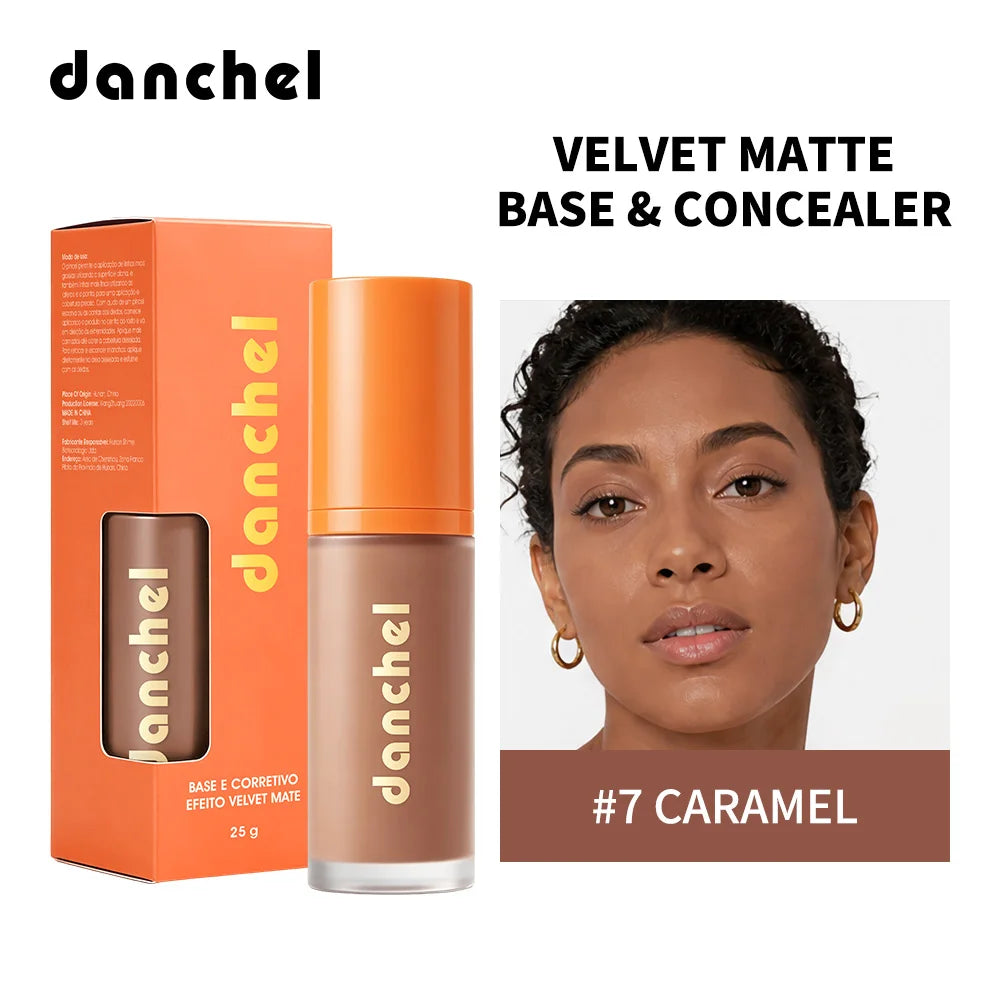 2 in1 Concealer Foundation High Coverage Long Lasting Hold Makeup Oil Control Skincare Velvet Matte Finish Concealer Foundation