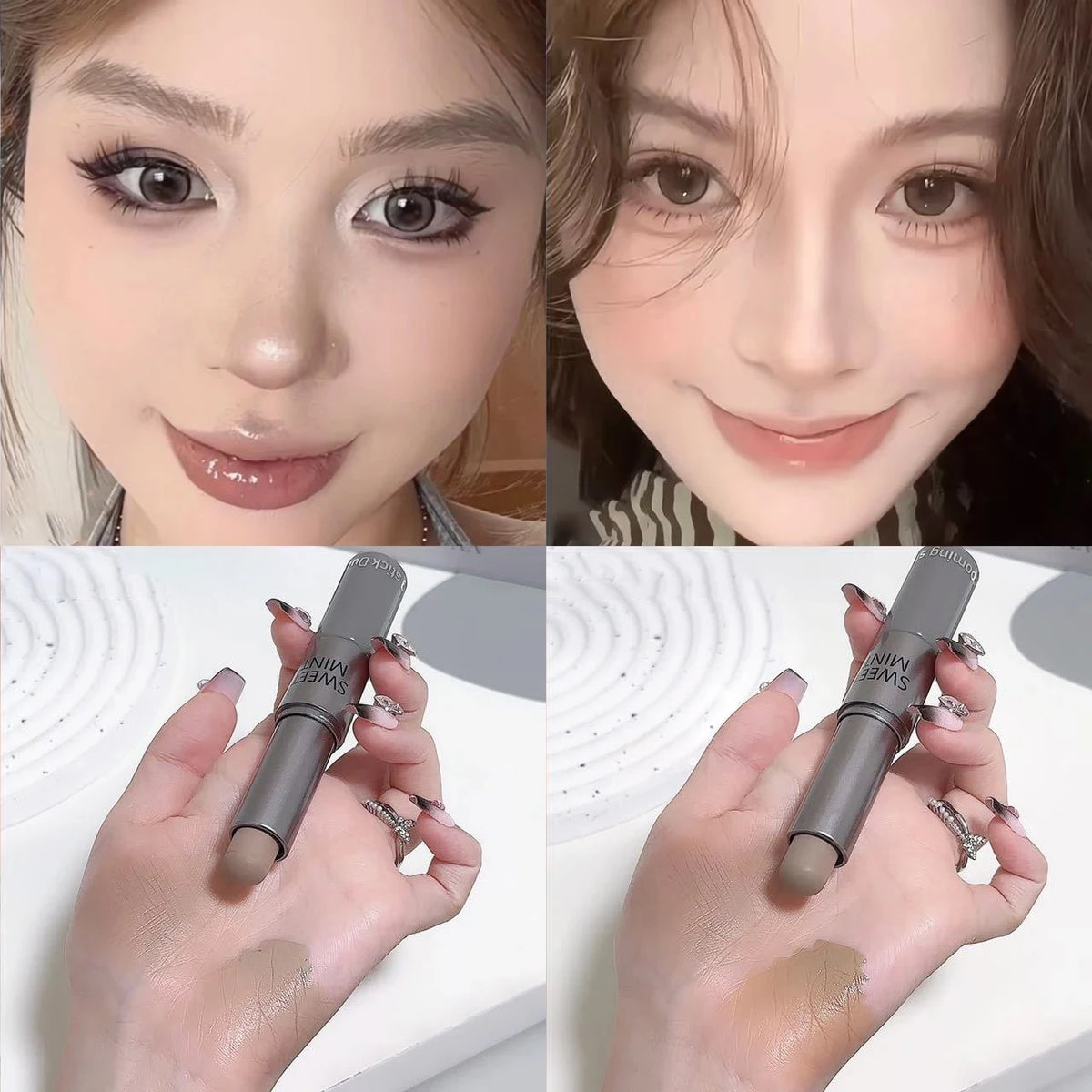 Moisturizing Silky 3D Contour Stick Natural Matte Double Head Suitable For Nose Shadow Makeup Concealer Brightening Cosmetics - AliExpress 66