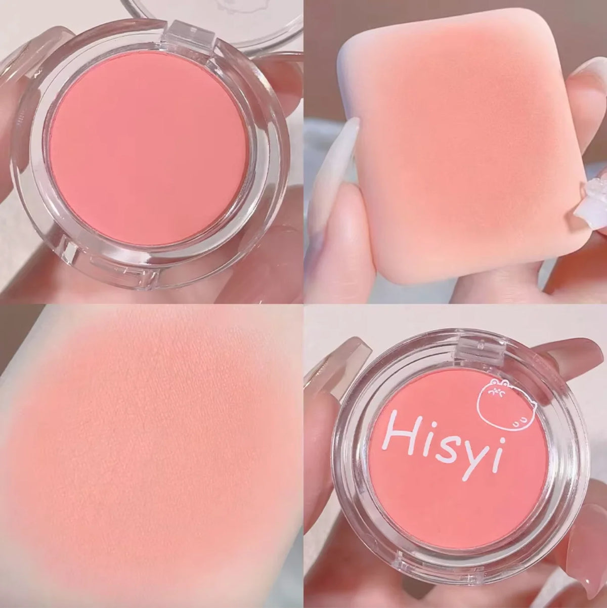 Daily single-color blush - Blush with a subtle wine-like sheen, fine glittering, natural color palette, pure makeup allure - AliExpress 66