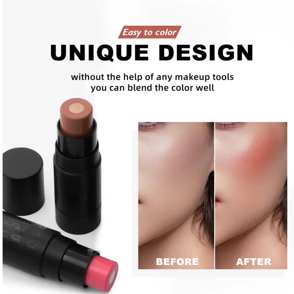 Velvety Sandwich Blush Highlighter Stick - Long-Lasting Rouge Tint Cream Face Contour Stick for Cheeks Lips & Eyes Blend Well - AliExpress 66