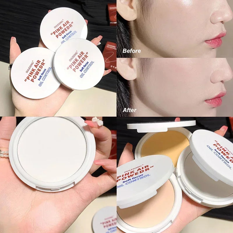 Pressed Powder Transparent White Brighten Oil Control Concealer Lasting Natural Face Makeup Setting Powder Waterproof Cosmetic - AliExpress 66