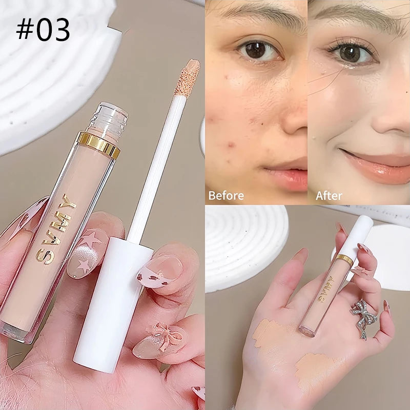 Ivory White Liquid Concealer Moisturizing Waterproof Brightening Concealer Cream Lasting Cover Spot Dark Circles Face Makeup - AliExpress 66