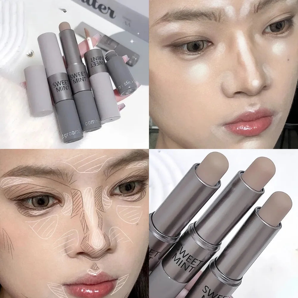 Moisturizing Silky 3D Contour Stick Natural Matte Double Head Suitable For Nose Shadow Makeup Concealer Brightening Cosmetics - AliExpress 66