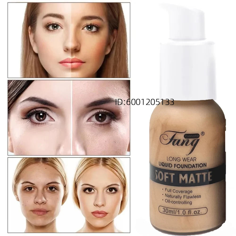 30ml Matte Liquid Foundation Oil Control Full Coverage