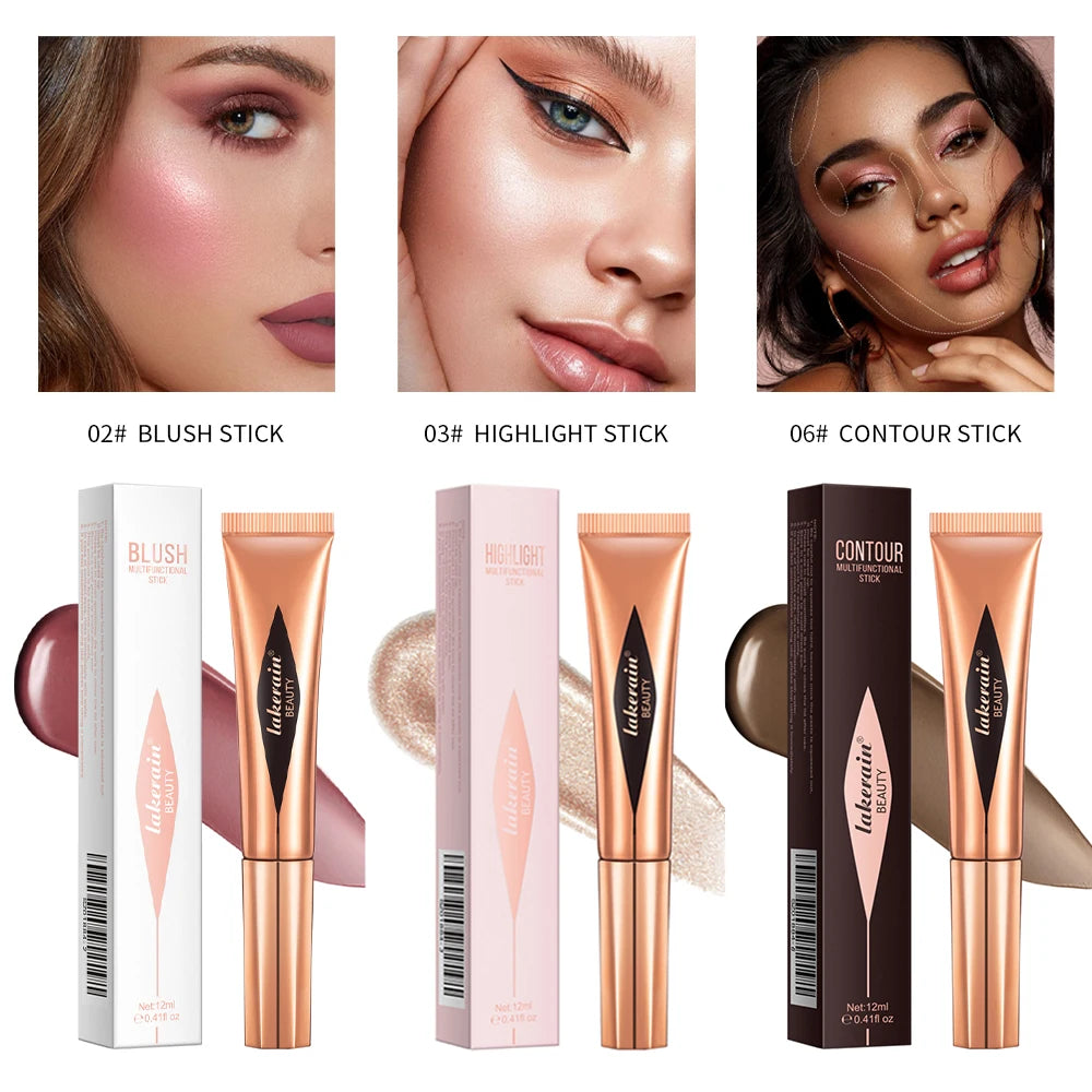 Multi-use Stick Bronzer Blusher Beauty Highlighter Blush Liquid Face Bronzer Natural Contouring Wand Stick Applicator Makeup - AliExpress 66