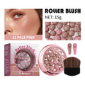 Spherical Roller Blush With Brush Natural Makeup Long Lasting Pearlescent Cosmetics For Women Face Contour Blusher - AliExpress 66