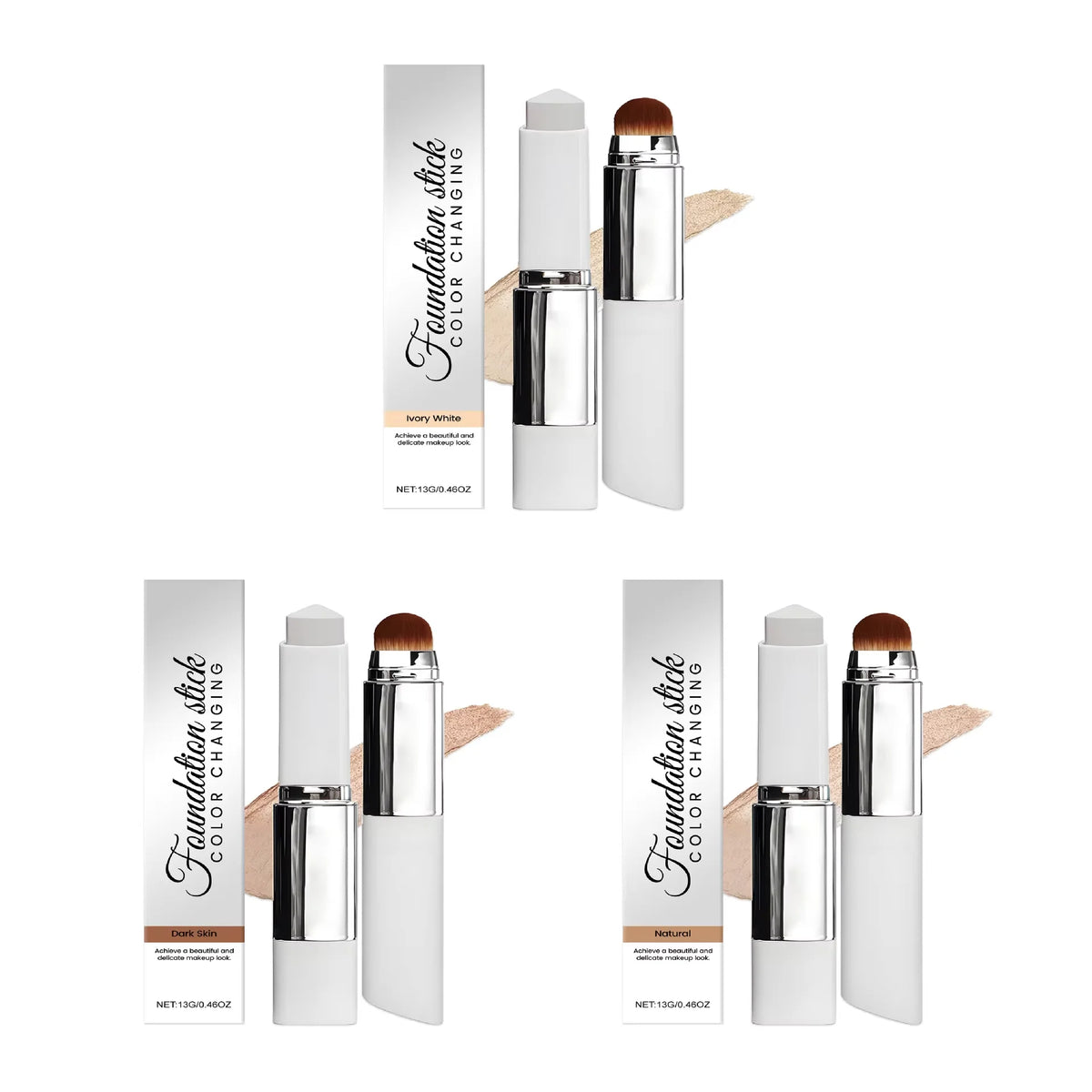2-in-1 Color-Changing Foundation Liquid Stick Lasting Concealer Lightweight Moisturizing Brightening Matte Natural Base Makeup - AliExpress 66