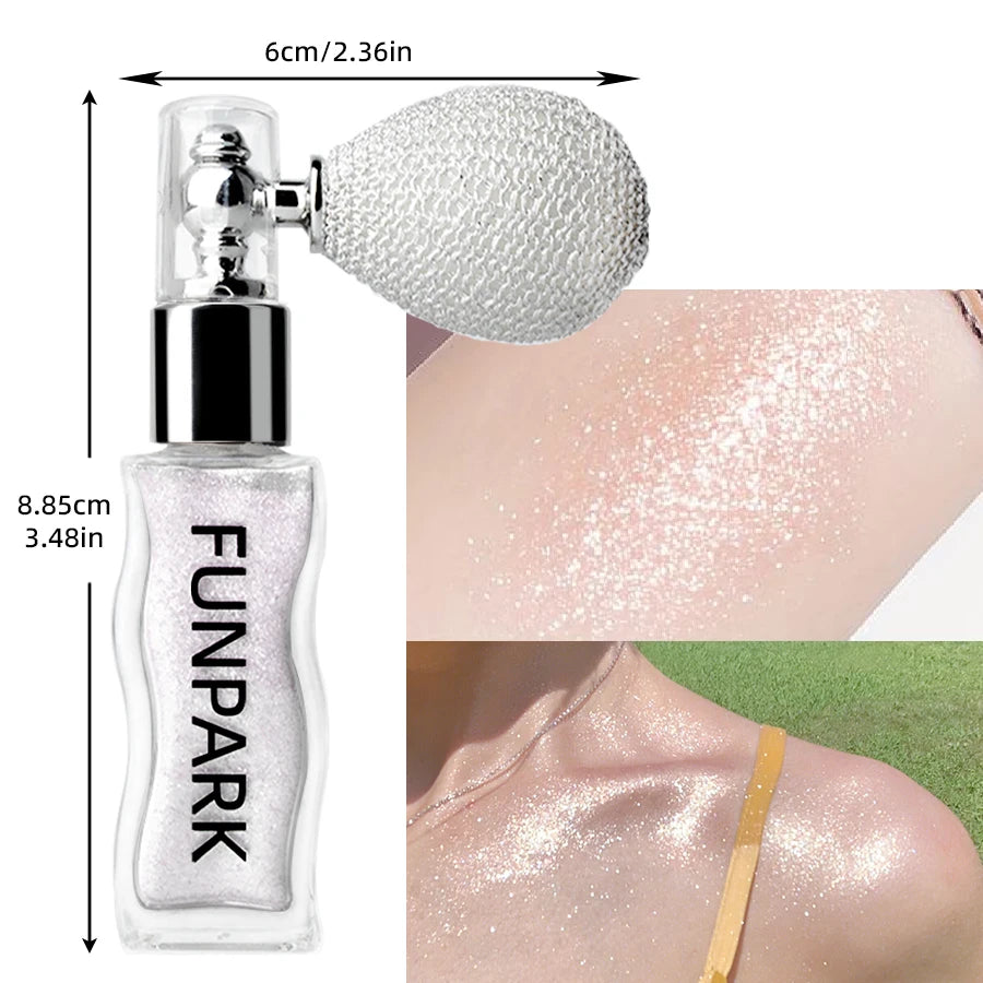 1PC Highlighter Powder Brightens The Whole Body Sparking Face Korean Makeup Lasting Pearlescent White Brown Silver Cosmetics - AliExpress 66