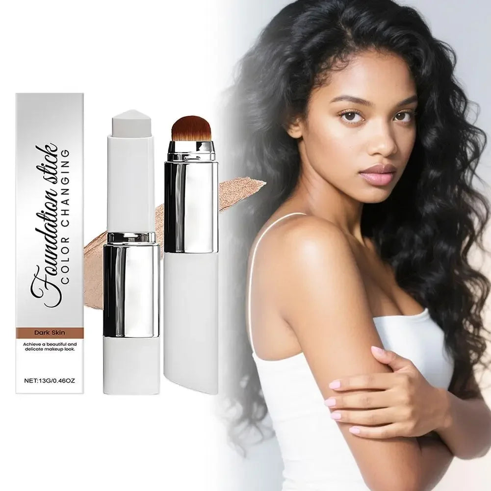 New 2-in-1 Color-Changing Foundation Stick Liquid Lightweight Moisturizing Brightening Foundation Color Changing For All Skin - AliExpress 66