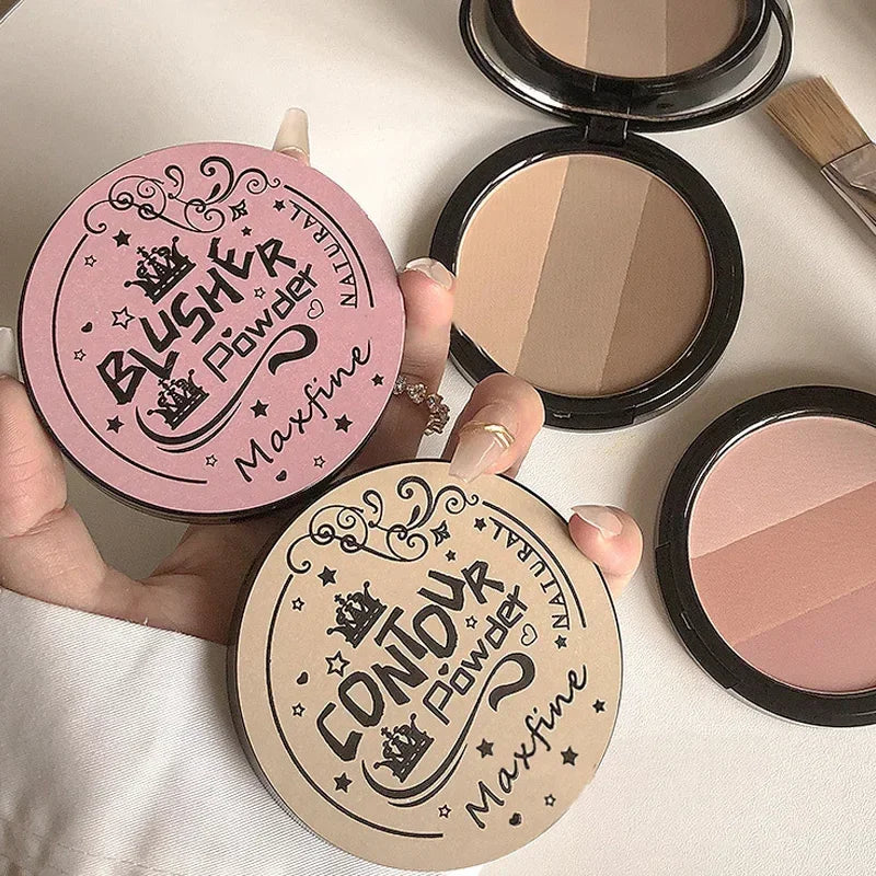 2/3 Color Bronzer Highlighter Palette Face Matte Brown Coffee Contour Shadow Powder Rose Pink Blush Highgloss Illuminator Makeup - AliExpress 66