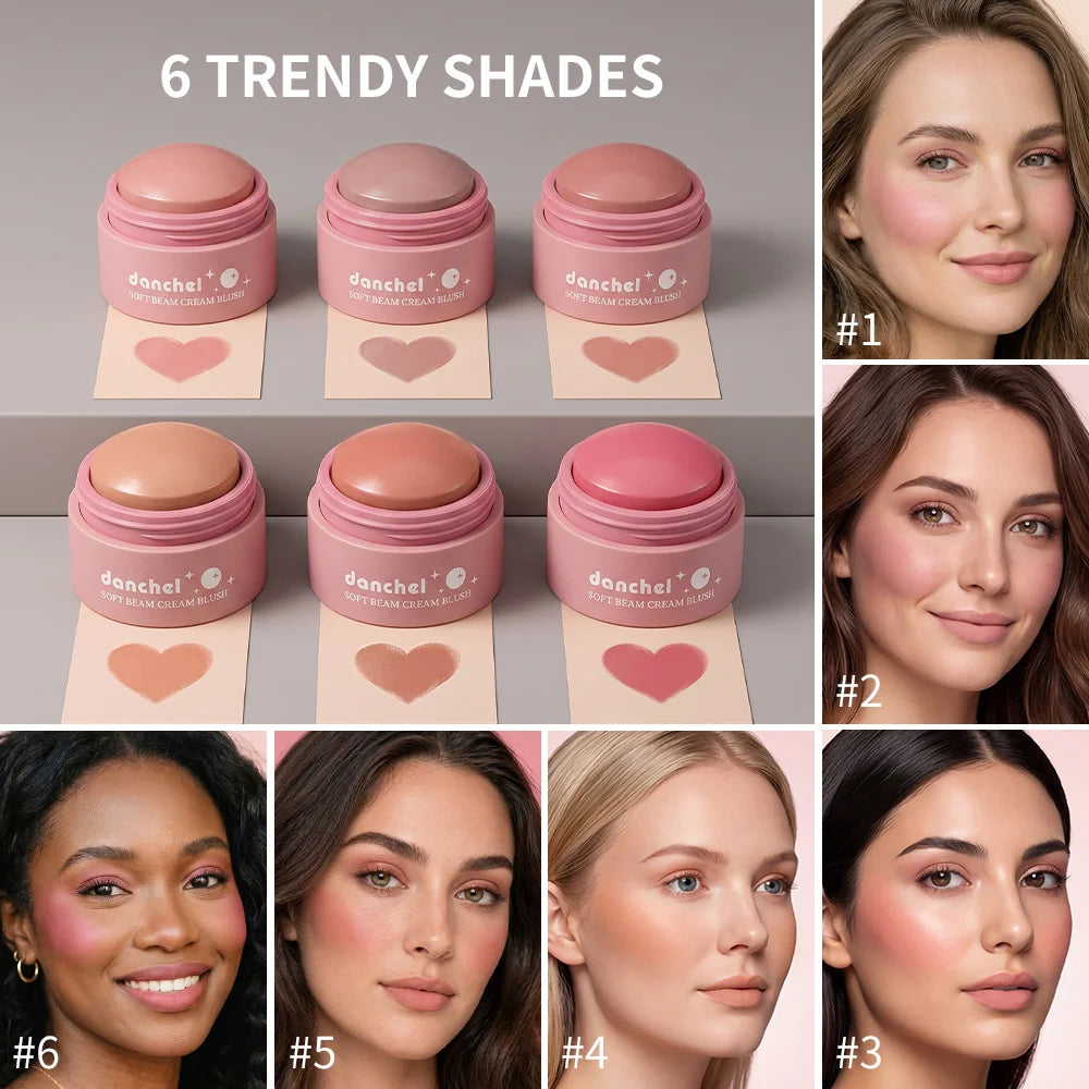 Soft Cream Blush Makeup Long-Wearing Smooth Creamy Texture Pigmented Multi-Use Blushes for Cheek Lips Eyes Cosmetics Natural Fin - AliExpress 66