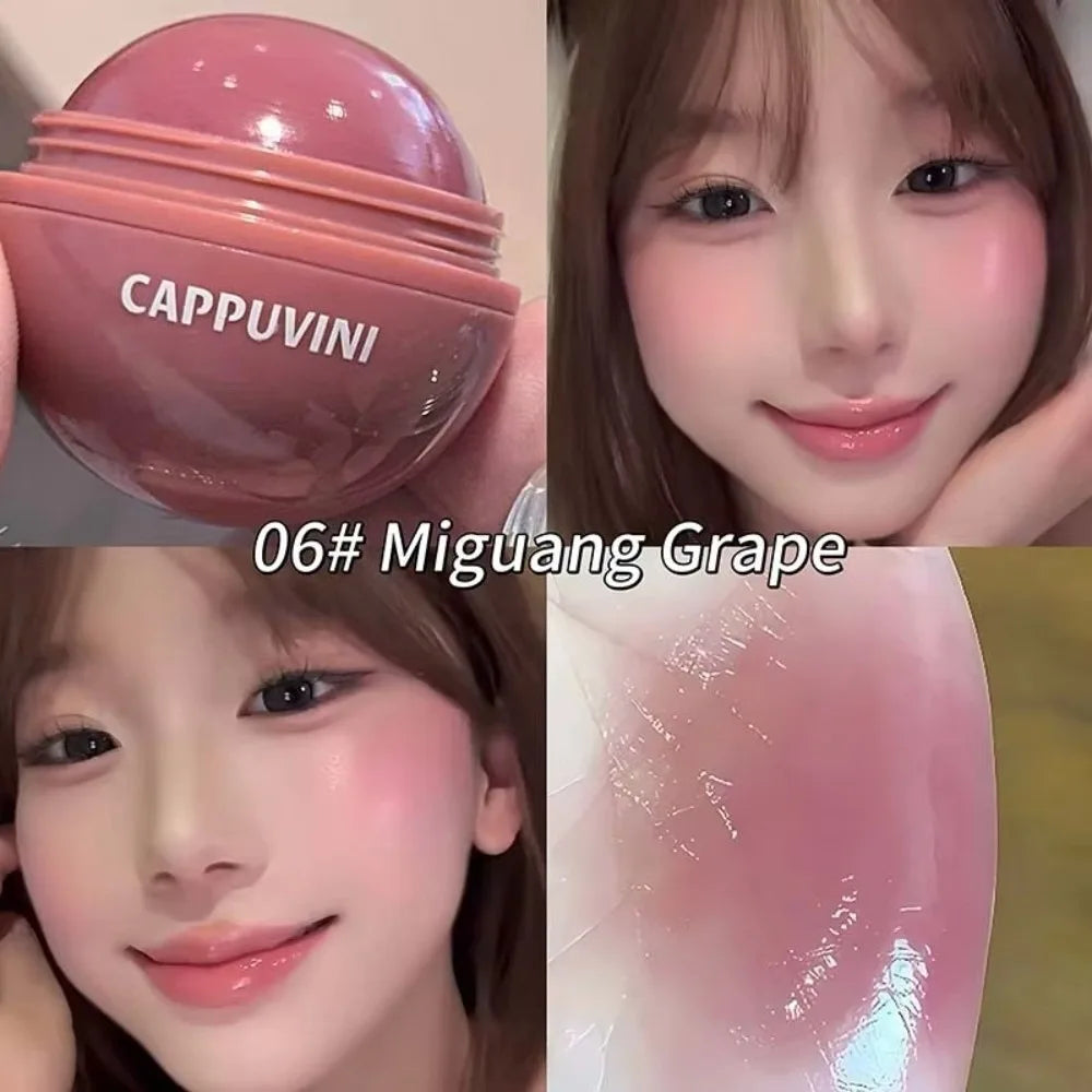 Brightening Face Juice Blush Ball Multi-Use Easy Color Water Light Blusher Natural Redness Suitable for Lips and Cheeks