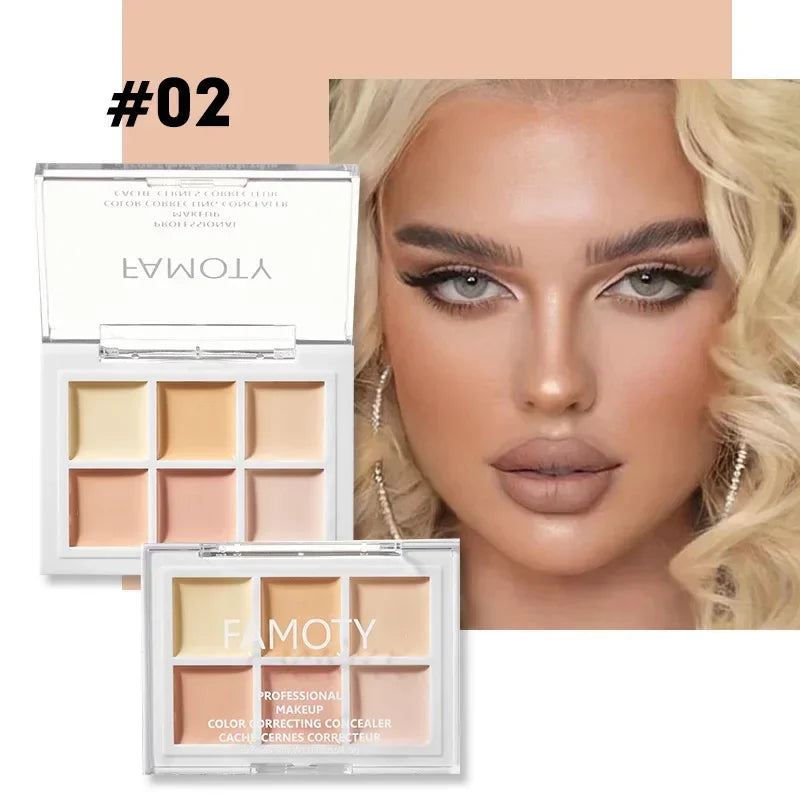 6/9 Colors Concealer Palette Lasting Moisturize Concealer Cream Bronzer Contouring Brightening Highlighter Face Color Corrector