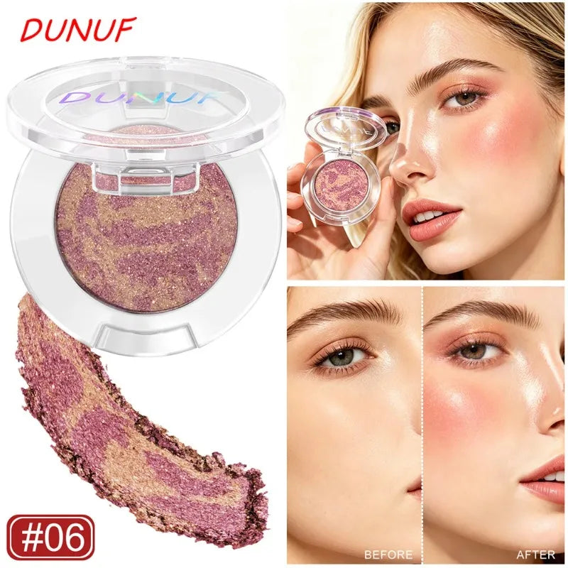 Fine Shimmer Highlighter Powder Brighten Contour Makeup Flash Pearl Marble Baked Powder Lasting Eyeshadow Blush Palette for Gift - AliExpress 66
